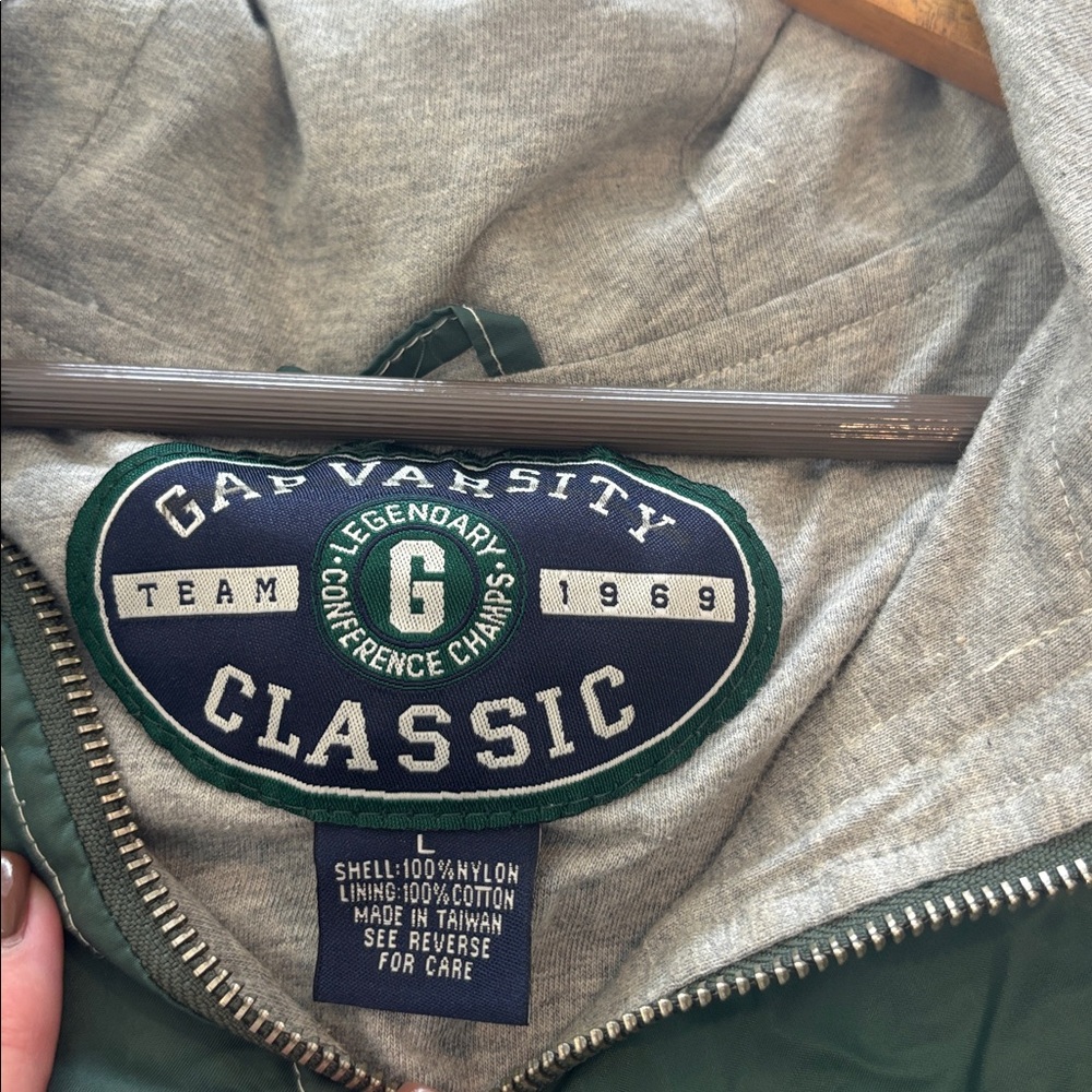 Vintage Gap Varsity Cotton Lined Pullover Size Large - Picture 8 of 10